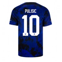 Camiseta Estados Unidos Christian Pulisic #10 Visitante Equipación Mundial 2022 manga corta